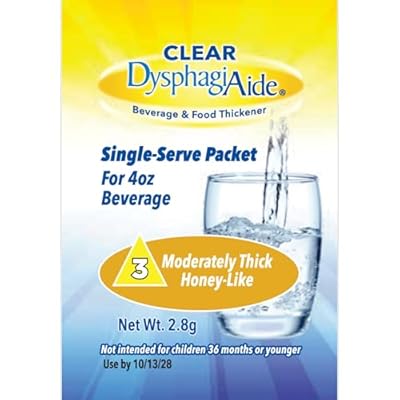 Clear DysphagiAide Level 3, Moderately Thick Single-Serve Packets, 20 Count and 400 Serving Jar Bundle