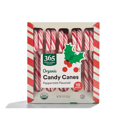 365 by Whole Foods Market, Organic Candy Canes, Peppermint Flavored, 5 Ounce