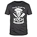 Produktbild FABTEE - Leg das Rezept Weg ich Bin Koch und kein Apotheker - Herren Organic Cotton T-Shirt Größen S-4XL, Größe:M, Farbe:Anthrazit