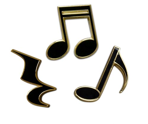 Image of Novel Merk Music Note Lapel Pin, Hat Pin & Tie Tack Set - Clutch Back