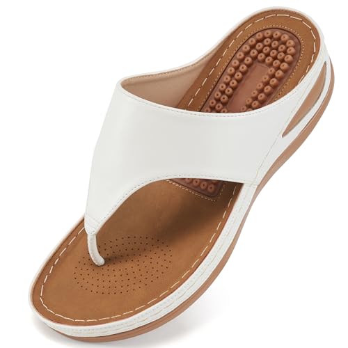 Alicegana Womens Sandals Wedge Shoes: Comfortable Dressy Summer Flip Flops
