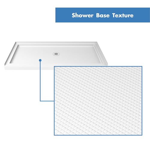 Image of DreamLine SlimLine 32 in. D x 60 in. W x 2 3 /4 in. H Center Drain Single Threshold Shower Base in White, DLT-1132600