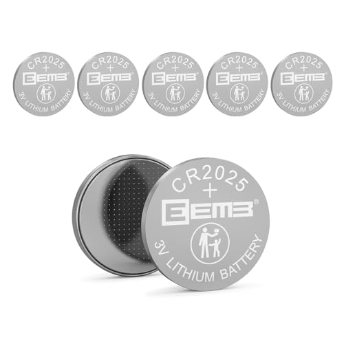 EEMB 5 Pack CR2025 Batterie 3V Batterie au Lithium Bouton Pile 2025 Batterie pour Key Fob, Calculatrice, Compteur de PièCes, Montre, Moniteur de FréQuence Cardiaque, Moniteur de GlycéMie, Etc.