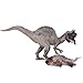 Produktbild FLORMOON Dinosaurier Spielzeug Klassisch Kunststoff Realistisch Spinosaurus Dinosaurier Figuren mit Tenontosaurus Leiche Geburtstagstorte Dekoration,Partyzubehör für Kinder(Beweglicher Unterkiefer)