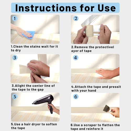 LIHIQIYA Weichsockelleiste Selbstklebend Beige, 3M Sockelleiste Selbstklebende, 50x20mm Knickleiste Abschlussleiste aus PVC, Flexibel Knickleiste, Bodenleiste Abschlussleiste für Bad Küche Badezimmer