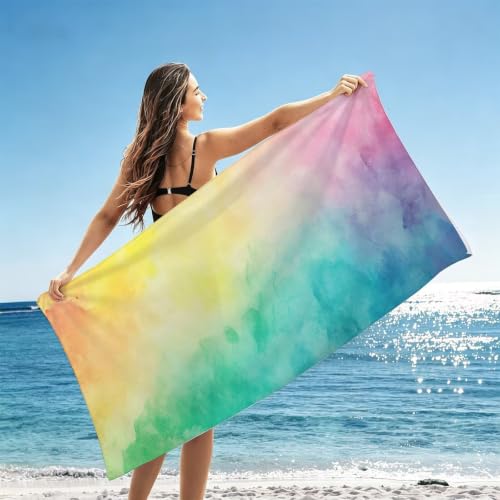 Serviette de plage microfibre 220x100 cm grand drap de piscine imprimé - 3