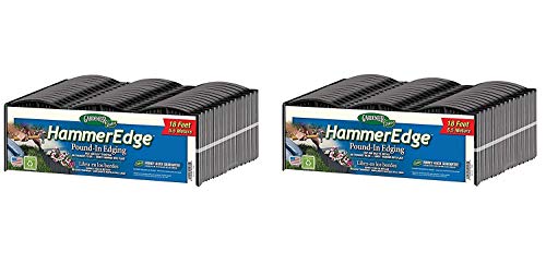 Dalen Products E3-16B Gardeneer Edge Pound-in Garden and Landscape Edging - Black (Pack of 2)