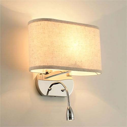 LXCLCYM Fabric Wall Sconce - 2-Light Indoor Wall Lamp with