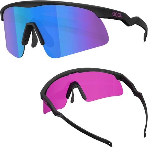 Lunettes de sport homme femme qool time avec monture flexible pour cyclisme et outdoor