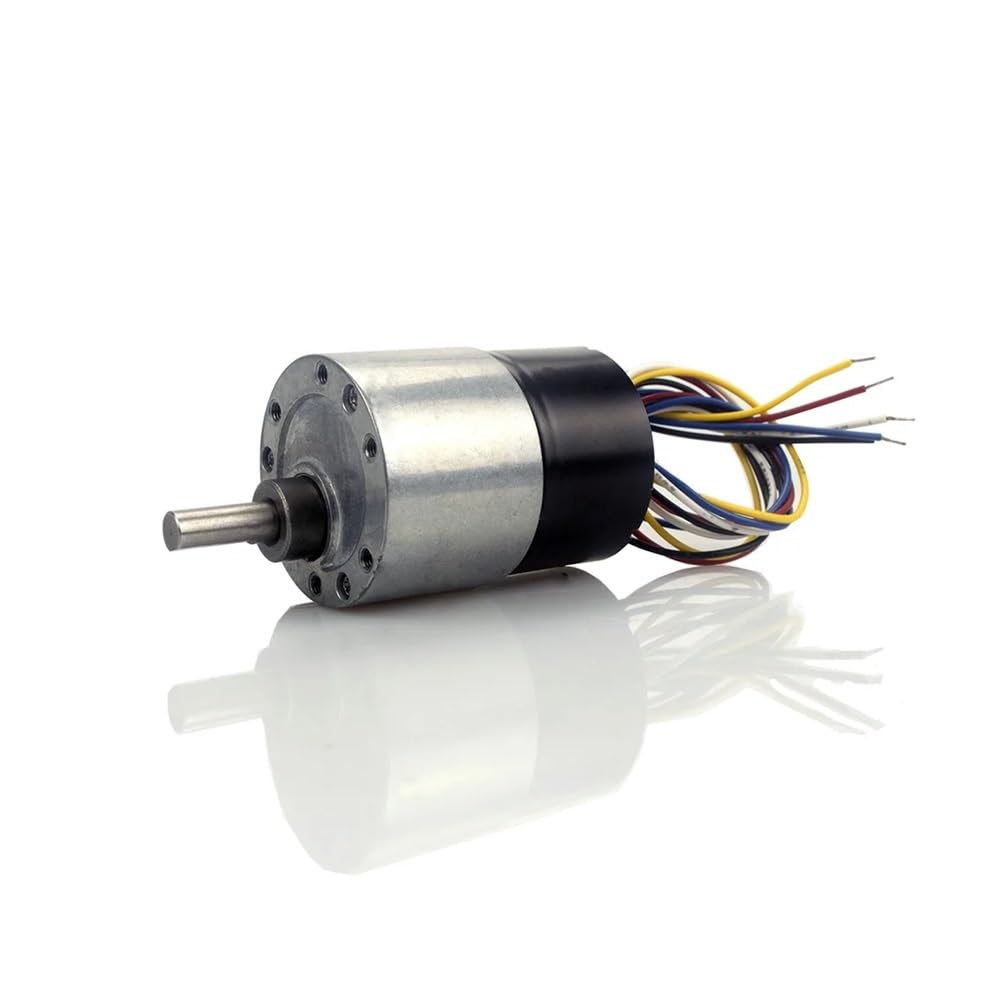 37mm Metal GearBox with Brushless electronic starter Speed Control Encoder Feedback CW CCW Driver PCB Low Noise Long Life BLDC Gear electronic starter IINKUEYK(66 RPM,24V)