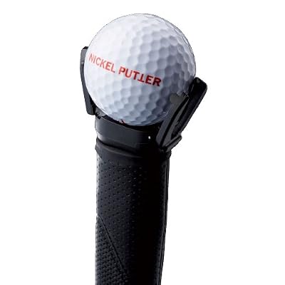 Nickel Putter Attachable Golf Ball Pick-up Tool , Black