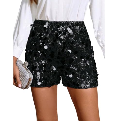 Mini short à paillettes scintillantes femme vêtement rave festival chic