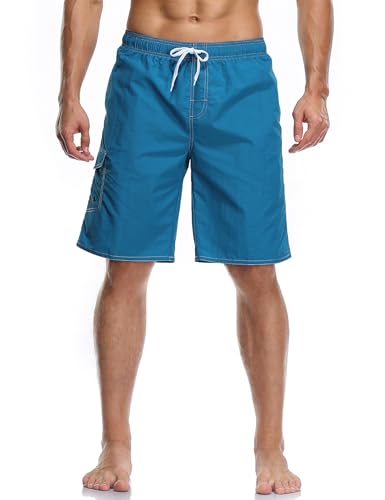 Pantalones cortos de playa B26 azul turquesa talla 32 para tus vacaciones