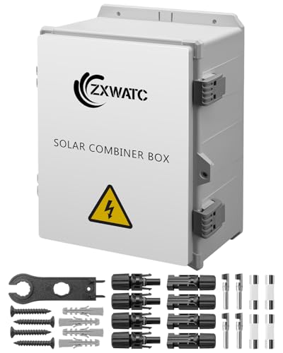 Image of Solar PV Combiner Box 6 String, Upgraded 25A Fuse & 125A Circuit Breaker, Supports Up to 6480W Solar System, ABS+PC IP65 Waterproof Case, Surge & Overcurrent Protection for PV Array, RV, Off-Grid