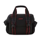 COMMANDER OPTICS Large Camera Bag - Water Resistant, Soft Padded, Spacious Travel Bag for Canon EOS, Nikon, Sony & More DSLR Cameras/Camcorders Ample Storage and Protection for Your Equipment (Large)