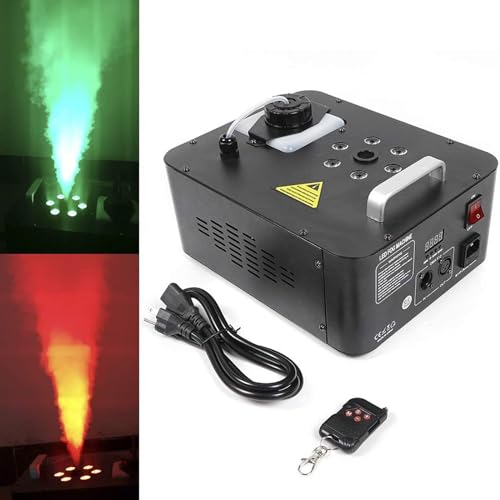 Máquina de humo TsoLay para escenario, 1200W, pulverización vertical, con 6 luces LED RGB y control remoto, para fiestas, Halloween y efectos de escenario