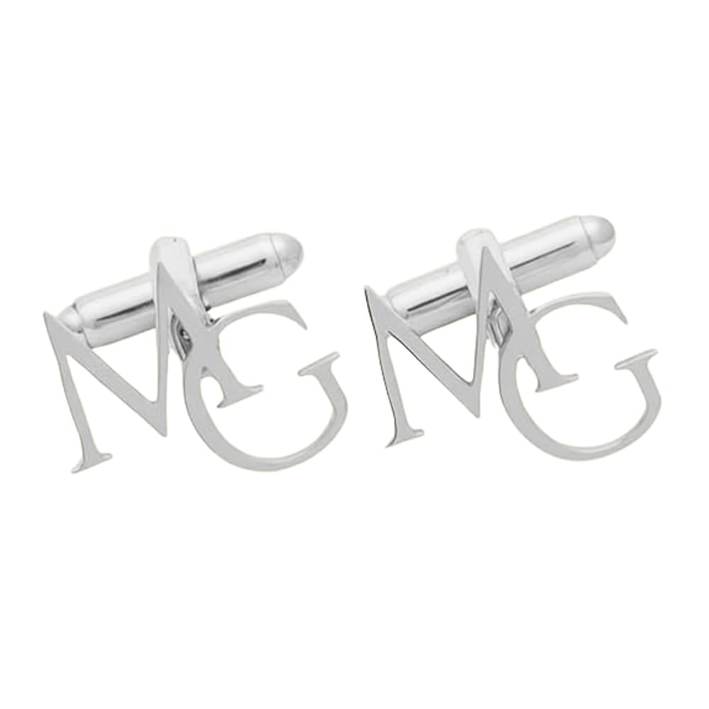 moskai Personalized Name Cufflinks for Men | Custom Engraved Monogram Cuff Links | Unique Wedding Jewelry Gift | Elegant Formal Accessories for Groom and Men-picture-13