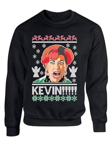 ALLNTRENDS Ugly Christmas Sweater Kevin Home Alone (M Black)