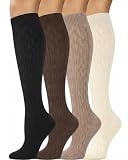 SEEKSOCK Knee High Socks for Women, Merino Wool...