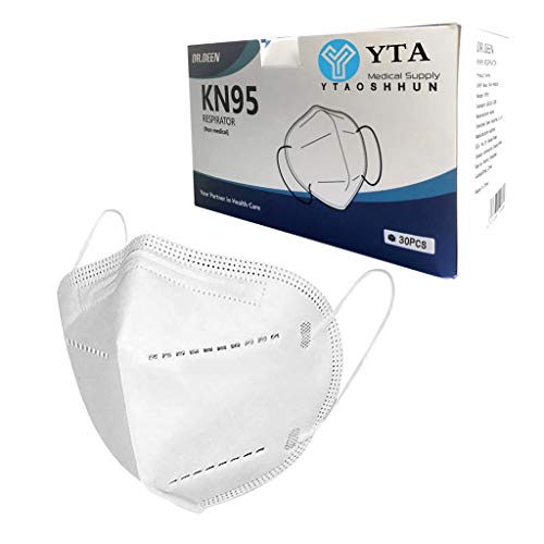 30 peças de equipamento de proteção pessoal N95 para poeira, poluição de ar com argola elástica (30
