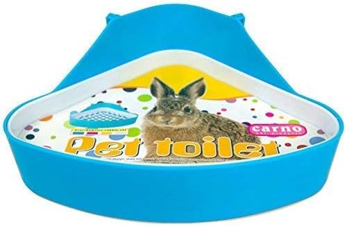RUBYHOME Plastic Pet Toilet, Small Animal Litter Tray Corner for Hamster Pig Rabbit Pee (Blue)