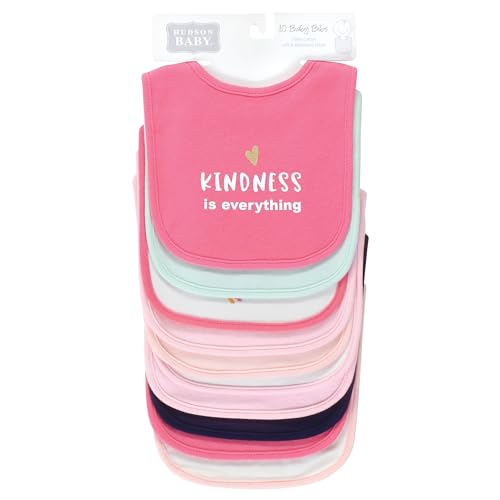 Image of Hudson Baby Unisex Baby Cotton Bibs, Empowerment, One Size