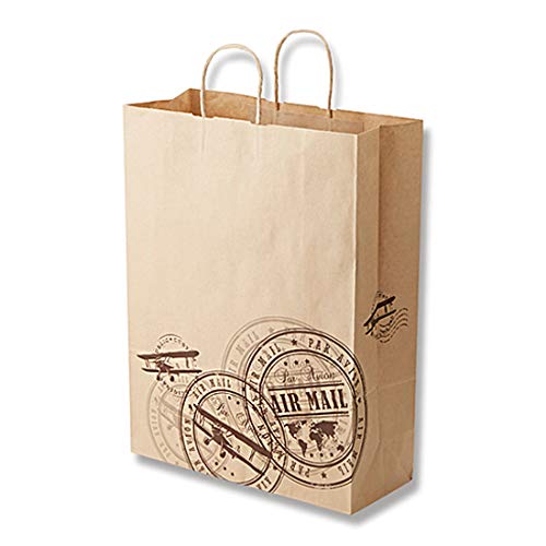 ヘイコー 手提げ紙袋 25CB KA プレインスタンプ 380×500×マチ150mm 50枚