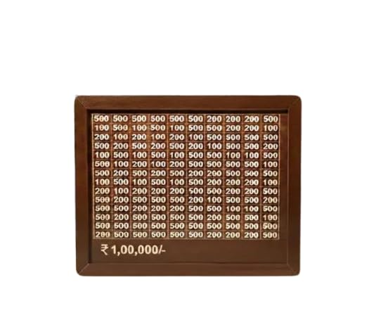 Sevaansh Wooden Money Saving Box 100000 Challenge |Wooden Piggy Bank for Adults & Kids | Money Goal Tracker Box | Home Savings Organizer Gift SE_Money_Bank_30-image-19