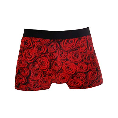 Caleçons Boxer Homme Saint Valentin Rose Fleur Caleçon Colorée Boxer Homme Ajusté Boxer pour Homme pour Valentin, Homme, Cadeau XXL Cover
