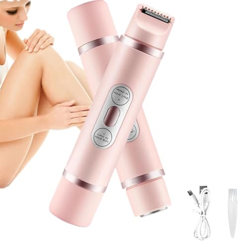 Favorabler-D Shaver for Women, Favorabler Lady Shaver, Dual Head Comfort 2 in 1 Electric Lady IPX7 Waterproof Wet and Dry Bikini Trimmer (Pink)