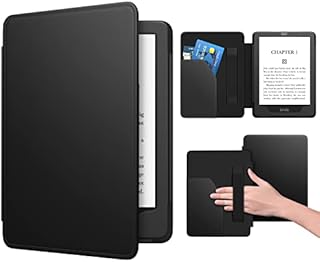 Dadanism Case Fit New 6.8" Kindle Paperwhite and Kindle Paperwhite Signature Edition 11th Gen 2021, Light Cover Case with Hand Strap Auto Wake/Sleep for Kindle Paperwhite 2021 E-Reader, Black