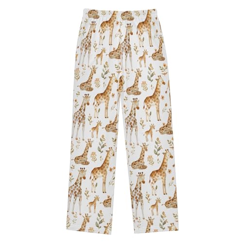 Animal 50 Pajamas Bottoms with Pockets Comfy Pjs Sleepwear Elastic Waistband Pajamas Pants Lounge Pants for 6-14 Years