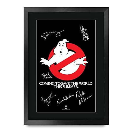 HWC Trading Ghostbusters A3 Enmarcado Regalo De Visualización De Fotos De Impresión De Imagen Impresa Autógrafo Firmado por Los Aficionados Al Cine