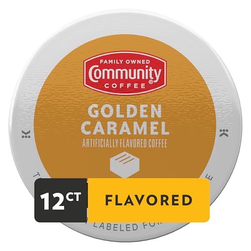 Image of Community Coffee Caramel Cookie Butter Flavored 12 Count, Medium Roast, Keurig K-Cup Coffee Pods, 12 Count (Pack of 1)