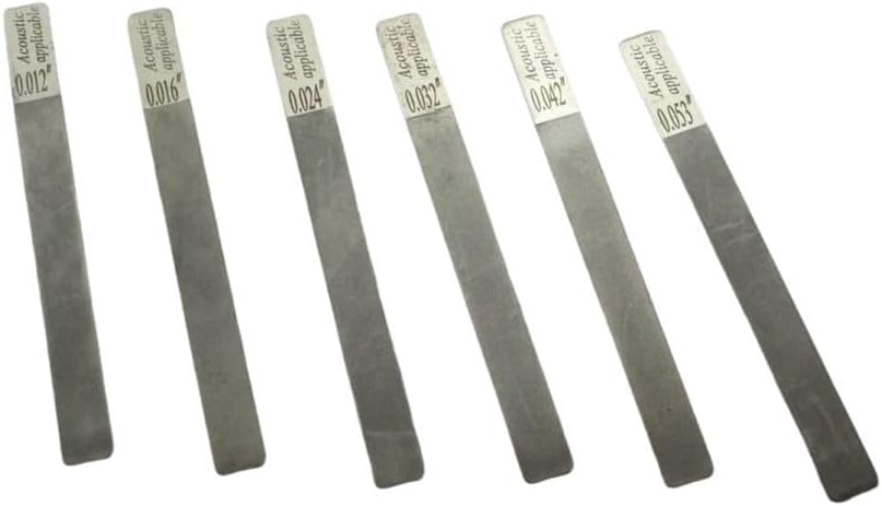 6Pcs Guitar Nut Files Fret Crowning Slot Filing Luthier Repairing Tool Kit Stainless Steel For Acoustic Electric Guitar Bass Ukulele String Instruments(electric 10-46)