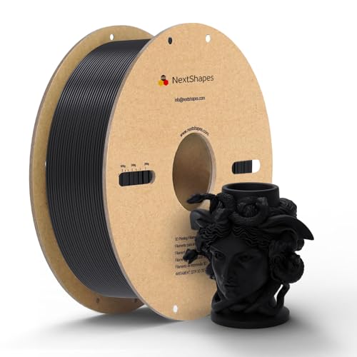 NextShapes PETG Filament 1.75mm, 1kg Spool, petg Black