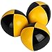 Zerone Juggling Balls Set, 3PCS Yellow Black PU Thud Thud Juggling Balls Clown Playing Juggle Ball Set for Beginner