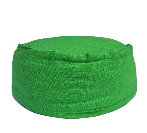 NDA Turban Imama Pagri Safa Kufi Cap Ramdaan EID Cap with Imama Men's Koofi Islamic Topi Imama Shareef Turban Amama (Green, 61 cm)