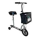 KneeRover Walk Assist - Mobility Freedom Walking Bike for Chronic Joint Pain, Seated Mobility Scooter Walker Crutch Alternative for Foot, Ankle, Knee, Leg, and Hip Injury Recovery (Silver)