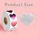 VELATYVIO 1200Pcs Glitter Heart Stickers 1 Inch Small Heart Stickers 8 Colors Self Adhesive Foil Heart Stickers roll for Kids Reward Teacher Classroom Incentive Valentines Day Wedding Envelope Seal