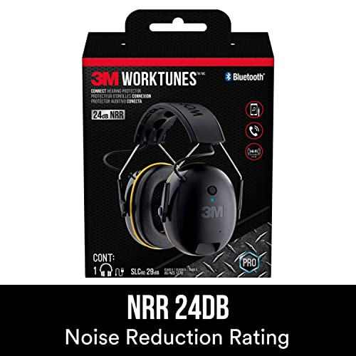 3M Worktunes Connect Hearing Protector With Bluetooth Wireless Technology, 24 Db Nrr, Ear Protection For Mowing, Snowblowing, Construction, Work Shops #TOP1