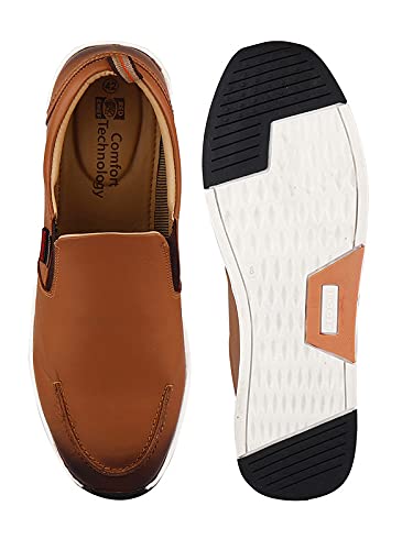 Image of Red Chief Black Leather Casual Shoes for Men RC3721