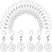 HOHIYA 2.5inch Ornament Hook Hanger Christmas Decoration Acrylic Crystal GEM(Silver, Pack of 36)