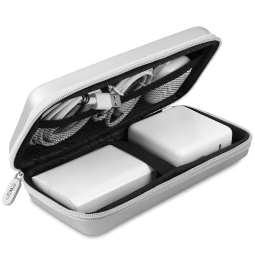 Image of iMangoo Travel Essential Electronics Organizer Charger Case Carrying Pouch | 8.5x4.5x2 inch Power Bank Tech Accessories Protective Storage Shockproof Portable Purse Men Women School Office Trips Must Have