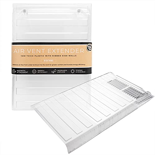 Interlocking Magnetic Air Vent Deflector. 12" for Floor Vents 4x12. Vent Extender for Under Furniture Couch. Redirector Vent Cover for Home Floor Vents. Vent Deflector, Heat Vent Diverter