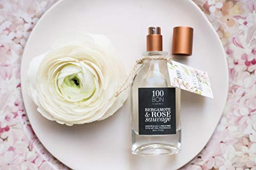 100Bon Bergamote & Rose Sauvage – Bergamot & Wild Rose Fragrance For Women&Men – Invigorating Organic Fragrance With Spicy, Citrus & Rose Water Fragrance - 100% Concentrate Fragrance Spray, 1.7 Fl Oz #TOP3