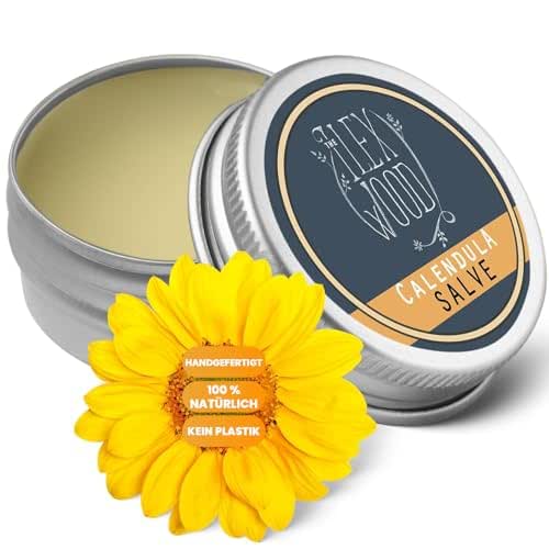 The Ilex Wood Marigold Ointment Pure Natural Balm Relieves Rashes Itching Dry Skin Eczema Cracked Hands Cruelty Free Plastic Free Handmade - 100ml - View 2