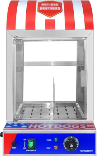 Commercial Hot Dog Steamer Machine with Adjustable Temperature Control for Home and Business Use