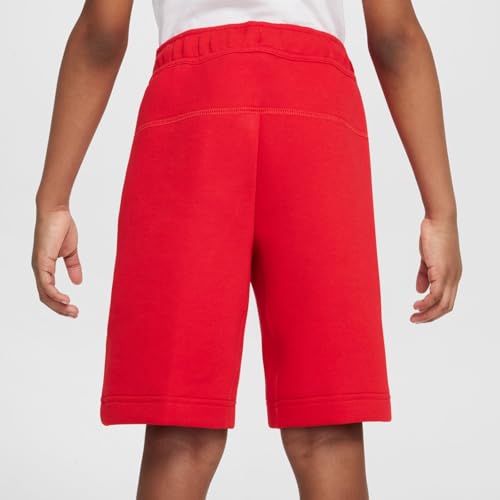 Nike Tech Fleece Big Kids' (Boys') Shorts (FD3289-671, University Red/Black/Black)3