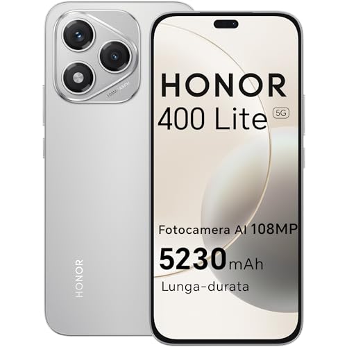 HONOR 400 Lite 5G Smartphone,8GB RAM 256GB Memoria Dual SIM NFC, 5230 mAh,108MP con pulsante AI...